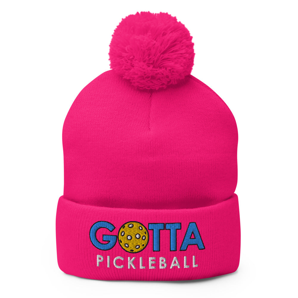 Pom-Pom Beanie: Embroidered Gotta Pickleball (more colors)