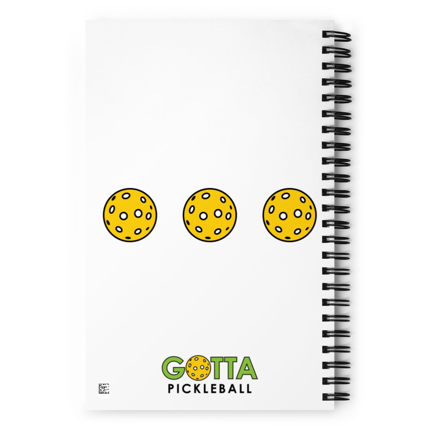 Spiral notebook: Pickleballs White