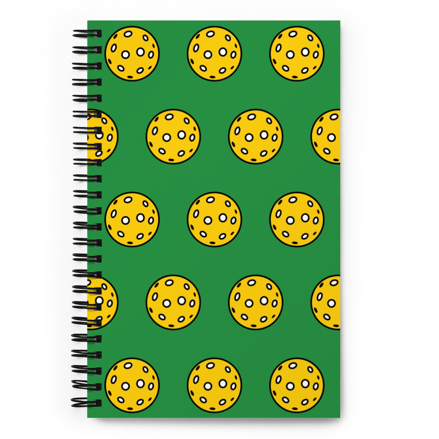 Spiral notebook: Pickleballs Green
