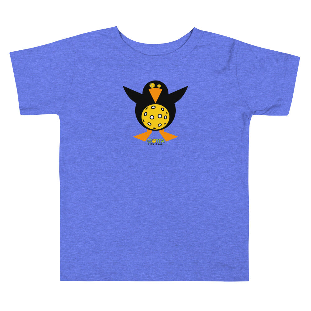 Toddler T-Shirt Cotton: Pickleball Penguin (more colors)