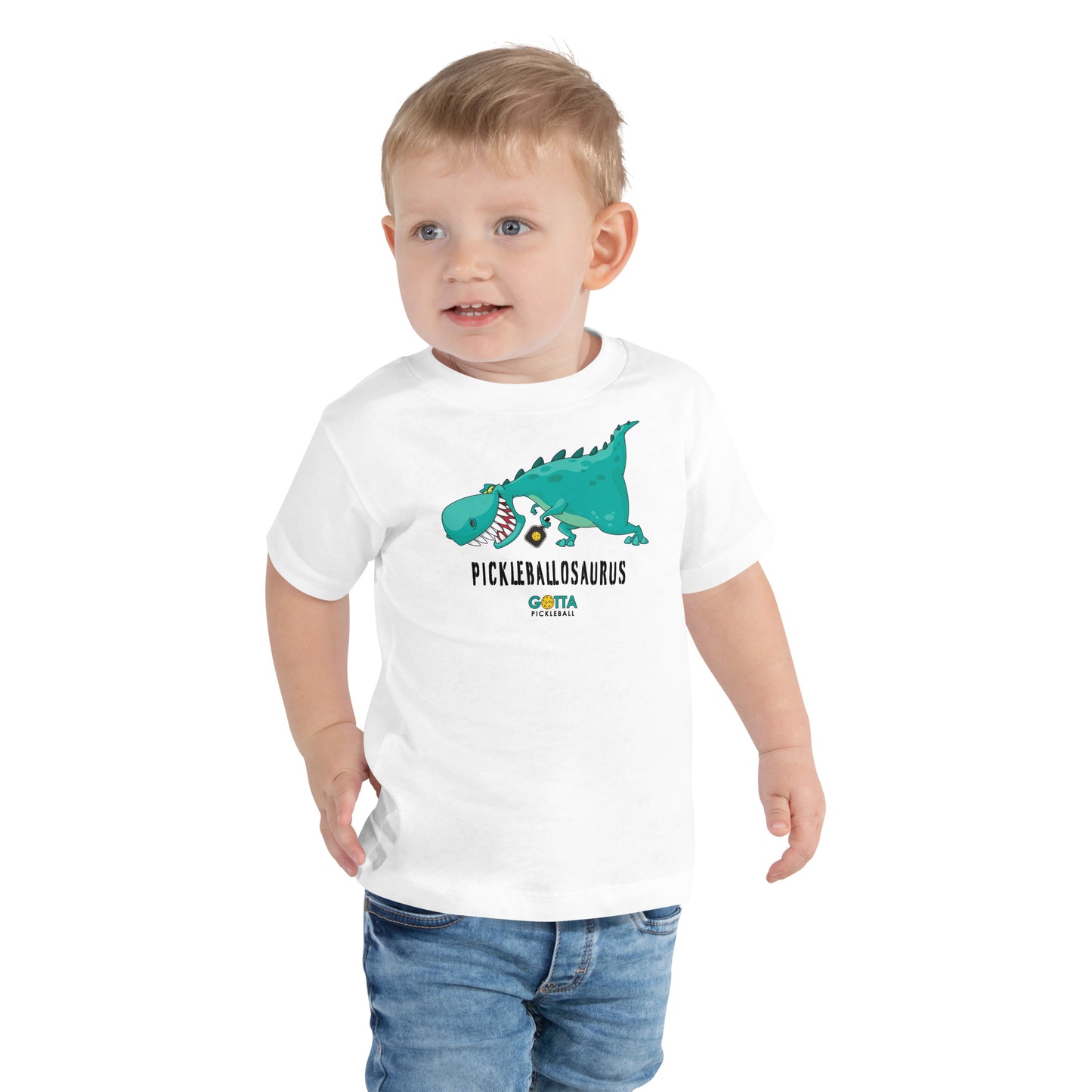 Toddler T-Shirt COTTON: PICKLEBALLOSAURUS (more colors)