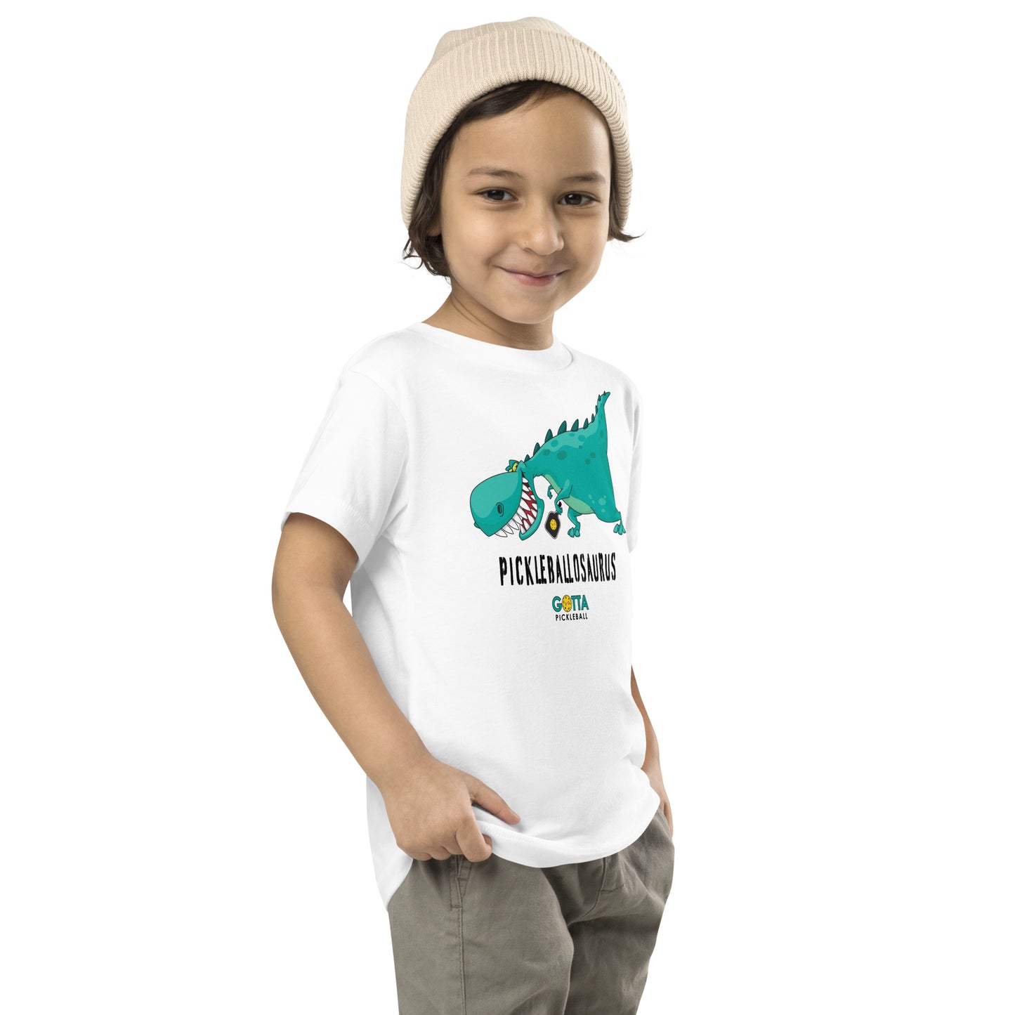 Toddler T-Shirt COTTON: PICKLEBALLOSAURUS (more colors)