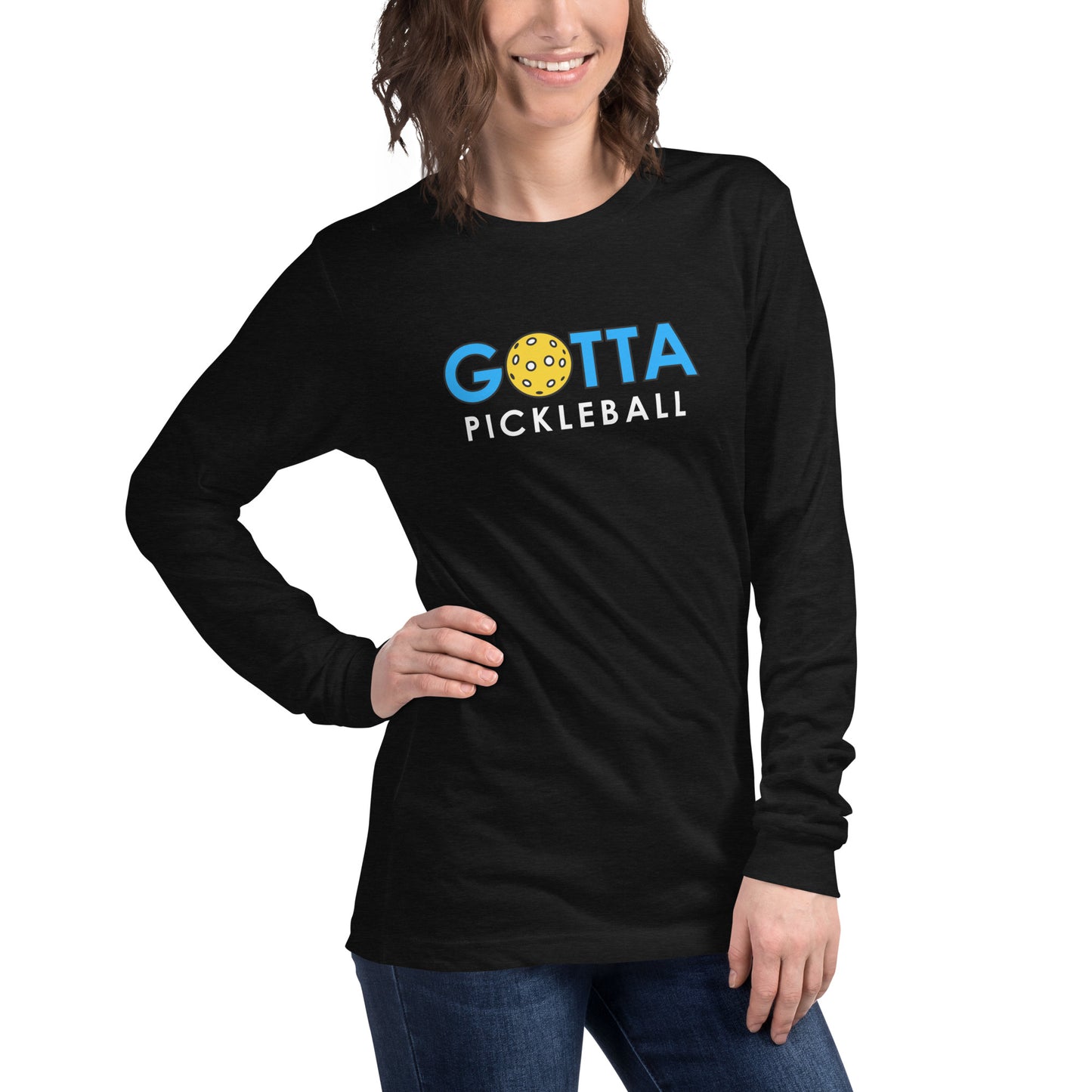Unisex Long Sleeve Tee: GOTTA PICKLEBALL BLUE LOGO (more colors)