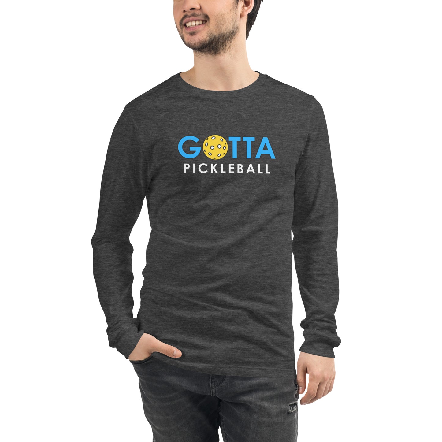 Unisex Long Sleeve Tee: GOTTA PICKLEBALL BLUE LOGO (more colors)