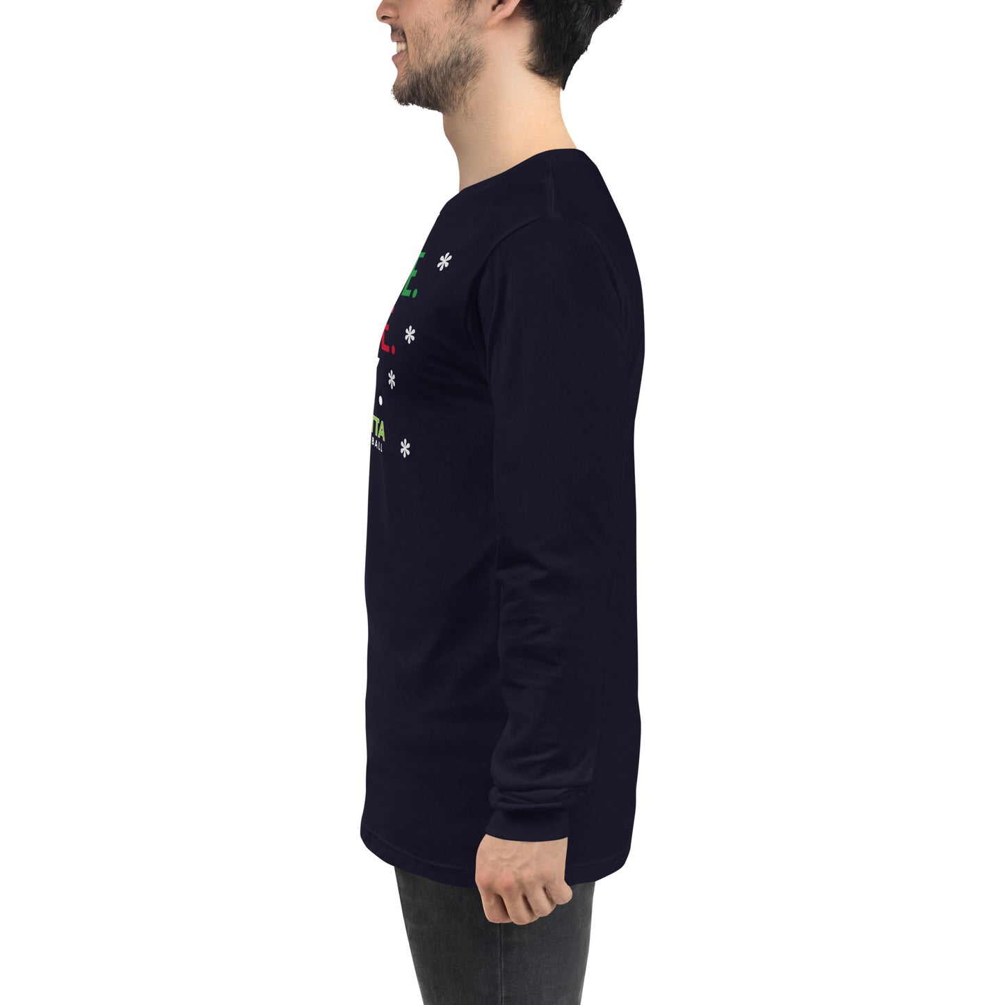 Unisex Long Sleeve Tee: PEACE LOVE JOY (more colors)