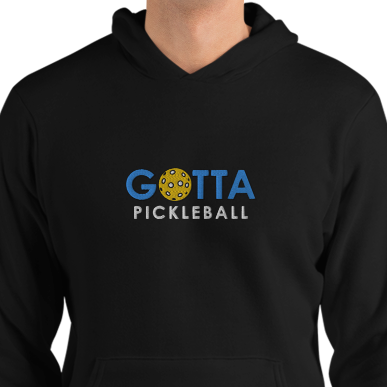 Unisex Hoodie Cotton/Fleece: Embroidered Gotta PIckleball Blue Logo (more colors)