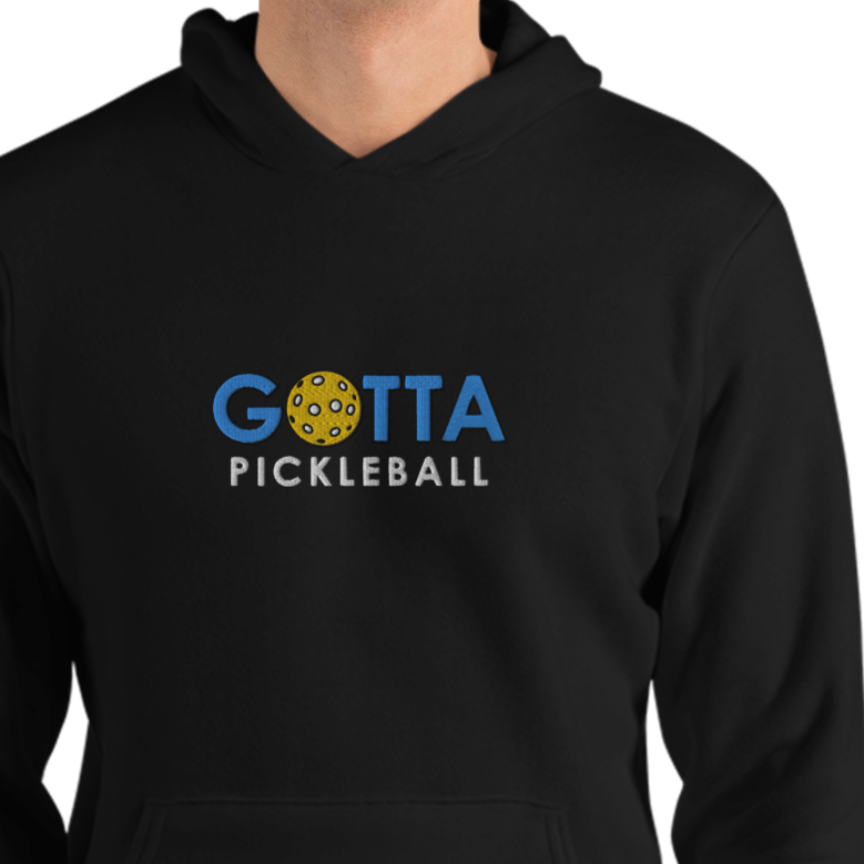 Unisex Hoodie Cotton/Fleece: Embroidered Gotta PIckleball Blue Logo (more colors)