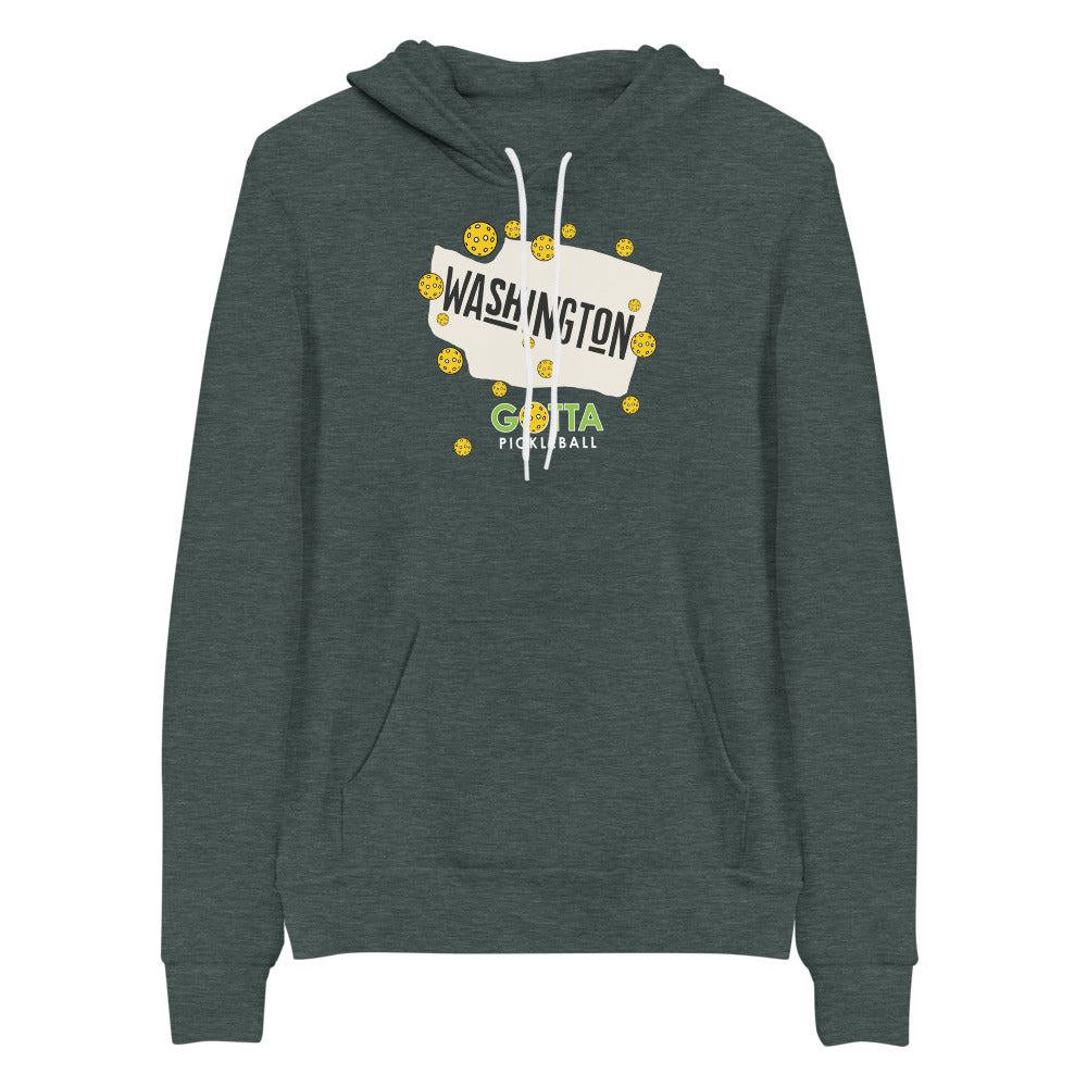 pickleball Washington state hoodie sweatshirt gotta pickleball heather green