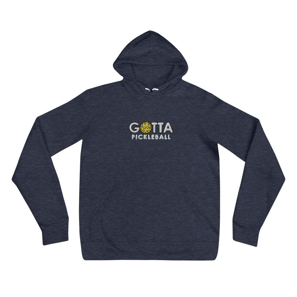 Unisex Hoodie Cotton/Fleece: Embroidered Gotta Pickleball White Logo (more colors)