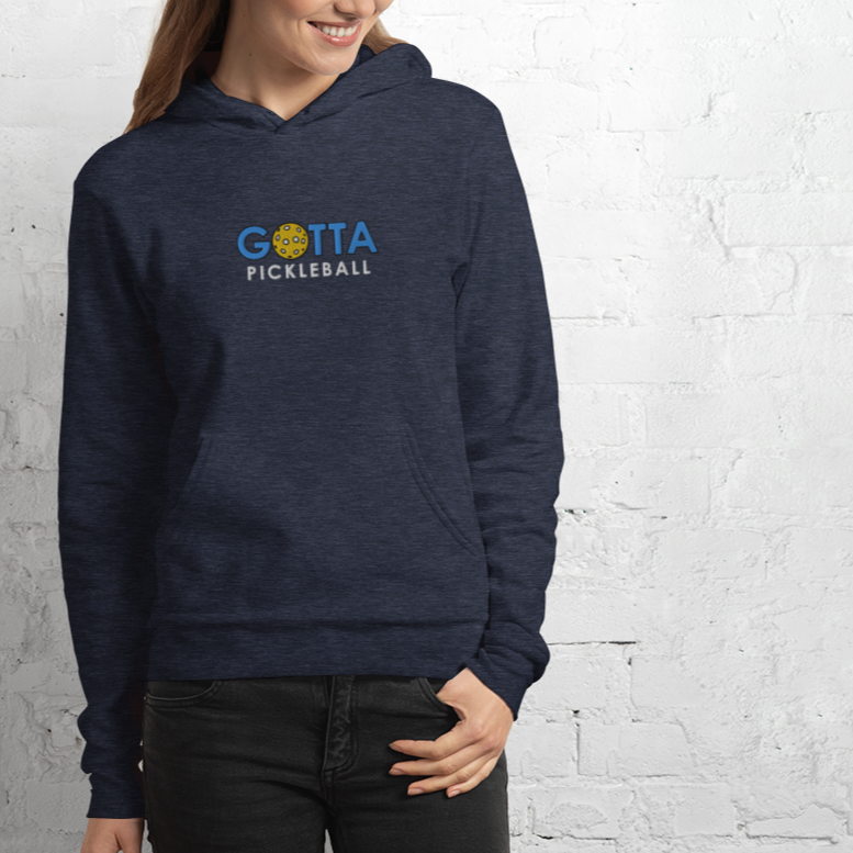 Unisex Hoodie Cotton/Fleece: Embroidered Gotta PIckleball Blue Logo (more colors)