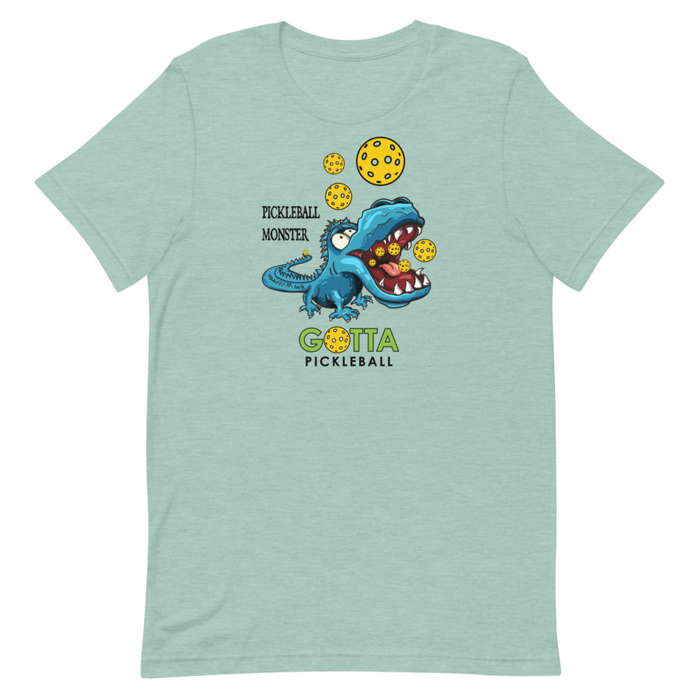 Classic T-Shirt: PICKLEBALL MONSTER BLUE ALLIGATOR (more colors)