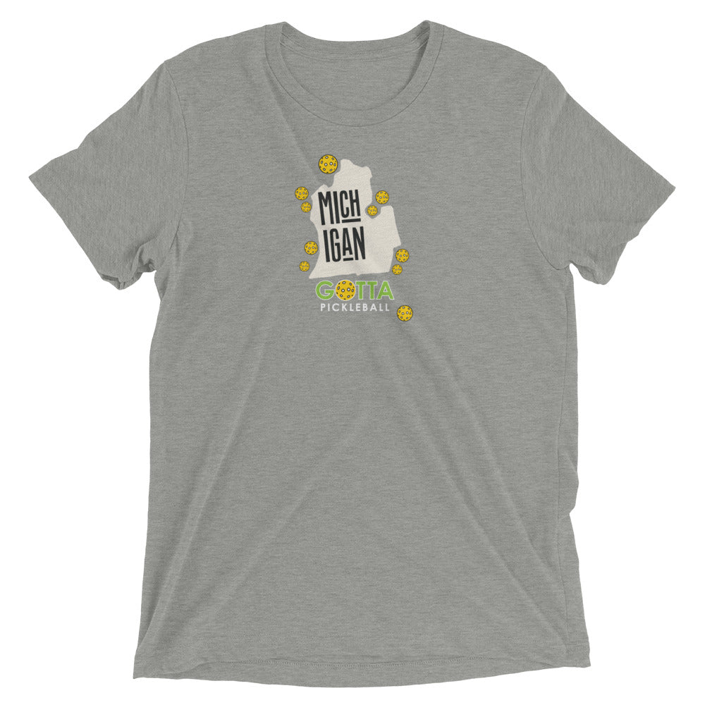 T-shirt TRI-BLEND: MICHIGAN GOTTA PICKLEBALL (more colors)