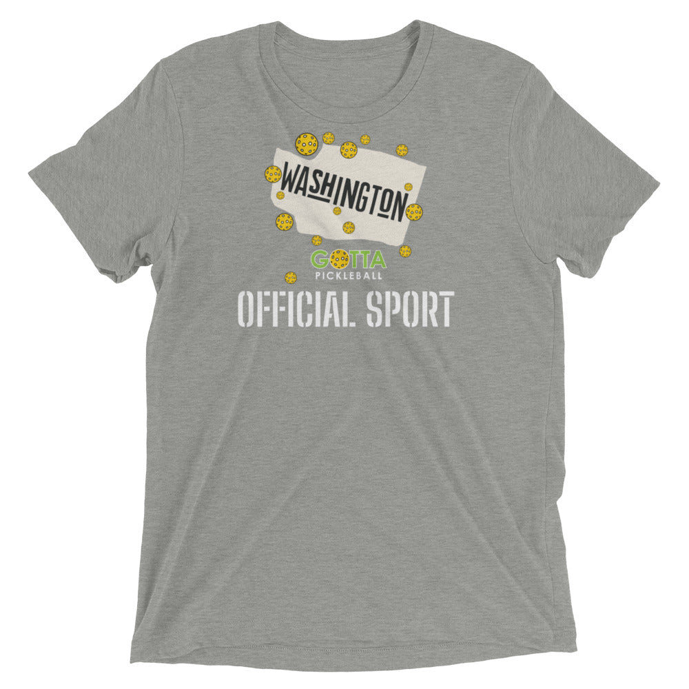 pickleball t-shirt Washington state official sport gotta pickleball athletic grey