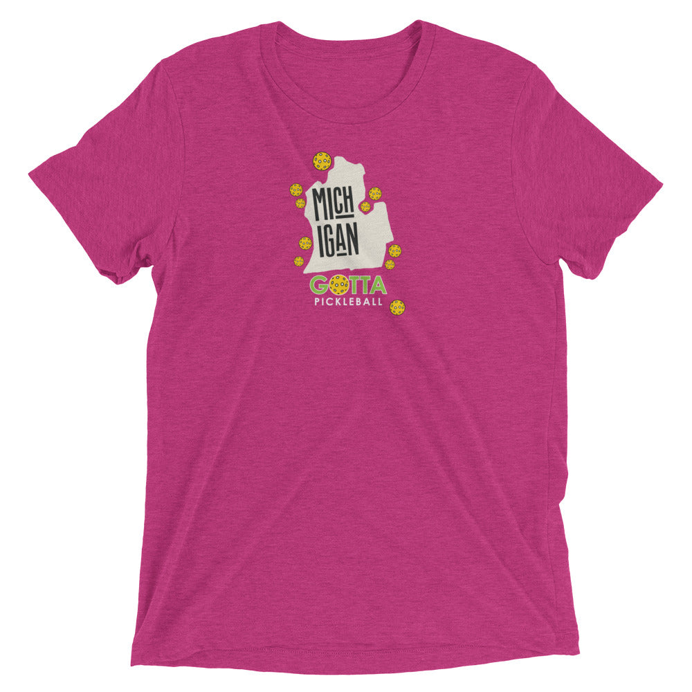 T-shirt TRI-BLEND: MICHIGAN GOTTA PICKLEBALL (more colors)