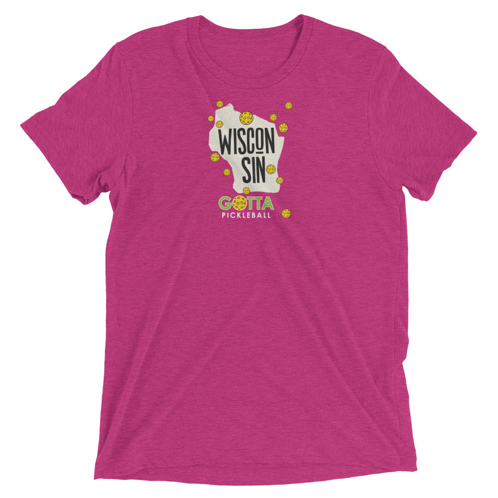 T-shirt TRI-BLEND: WISCONSIN GOTTA PICKLEBALL (more colors)