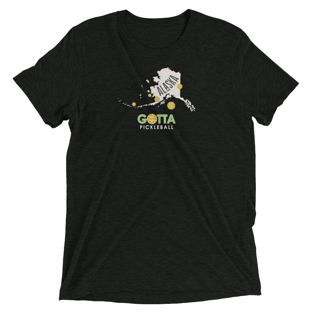 pickleball Alaska state gotta pickleball charcoal black t-shirt with pickleballs