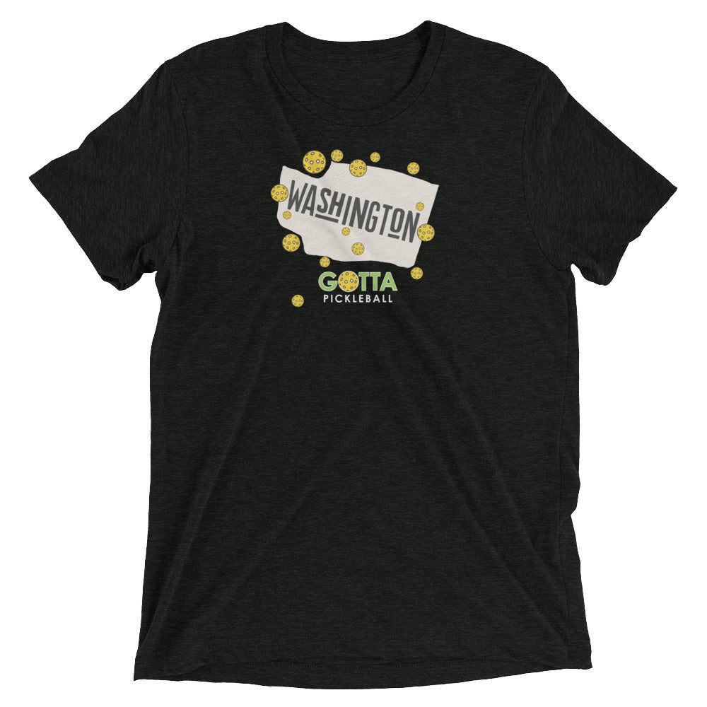 pickleball Washington state gotta pickleball charcoal black t-shirt with pickleballs