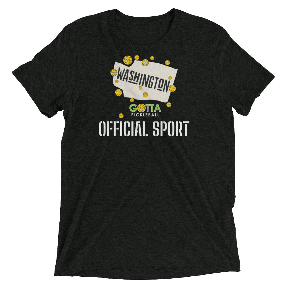 pickleball t-shirt Washington state official sport gotta pickleball charcoal black