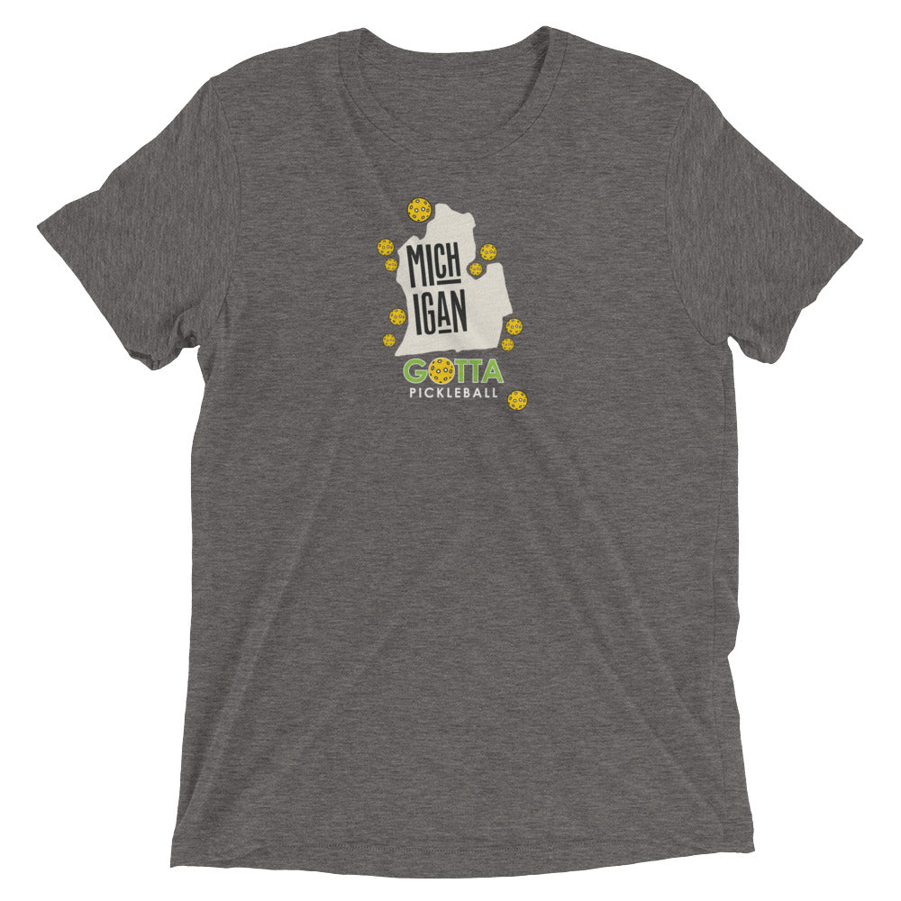 T-shirt TRI-BLEND: MICHIGAN GOTTA PICKLEBALL (more colors)