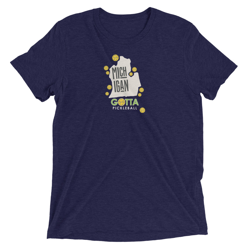 T-shirt TRI-BLEND: MICHIGAN GOTTA PICKLEBALL (more colors)