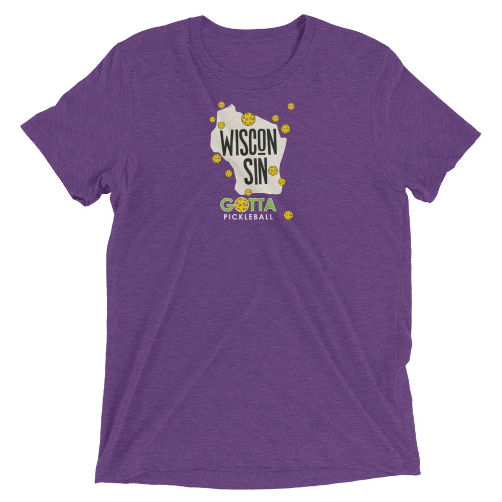 T-shirt TRI-BLEND: WISCONSIN GOTTA PICKLEBALL (more colors)