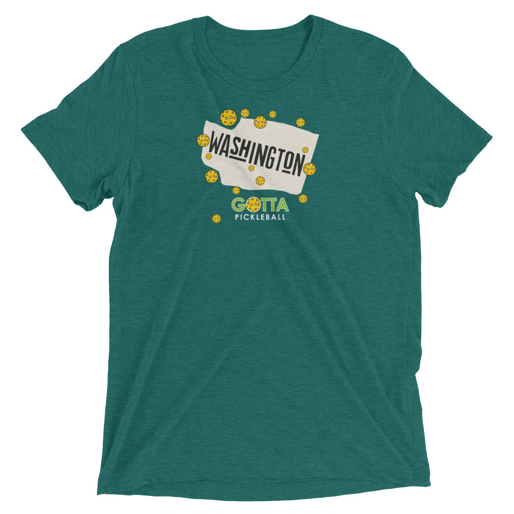 pickleball Washington state gotta pickleball teal t-shirt with pickleballs