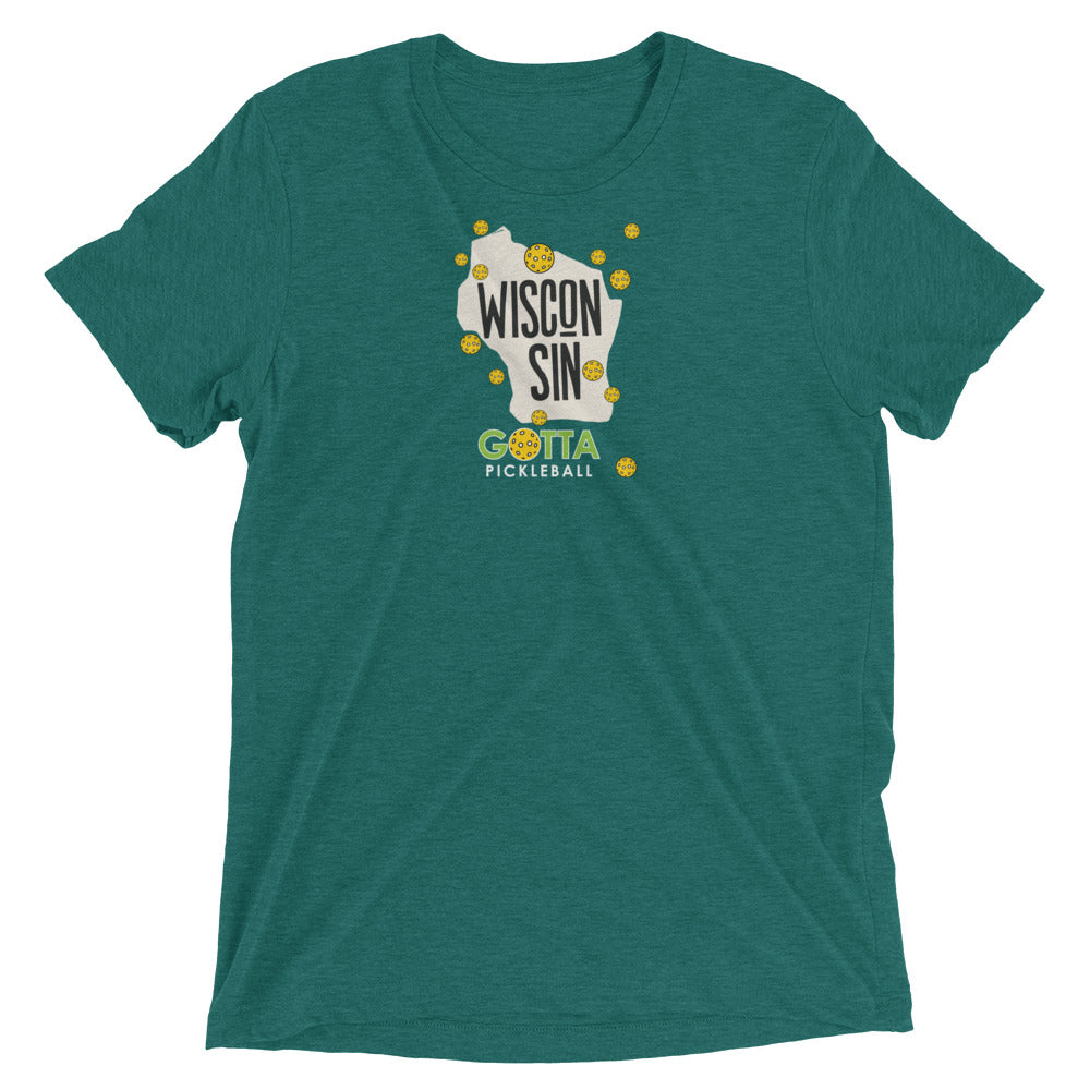 T-shirt TRI-BLEND: WISCONSIN GOTTA PICKLEBALL (more colors)
