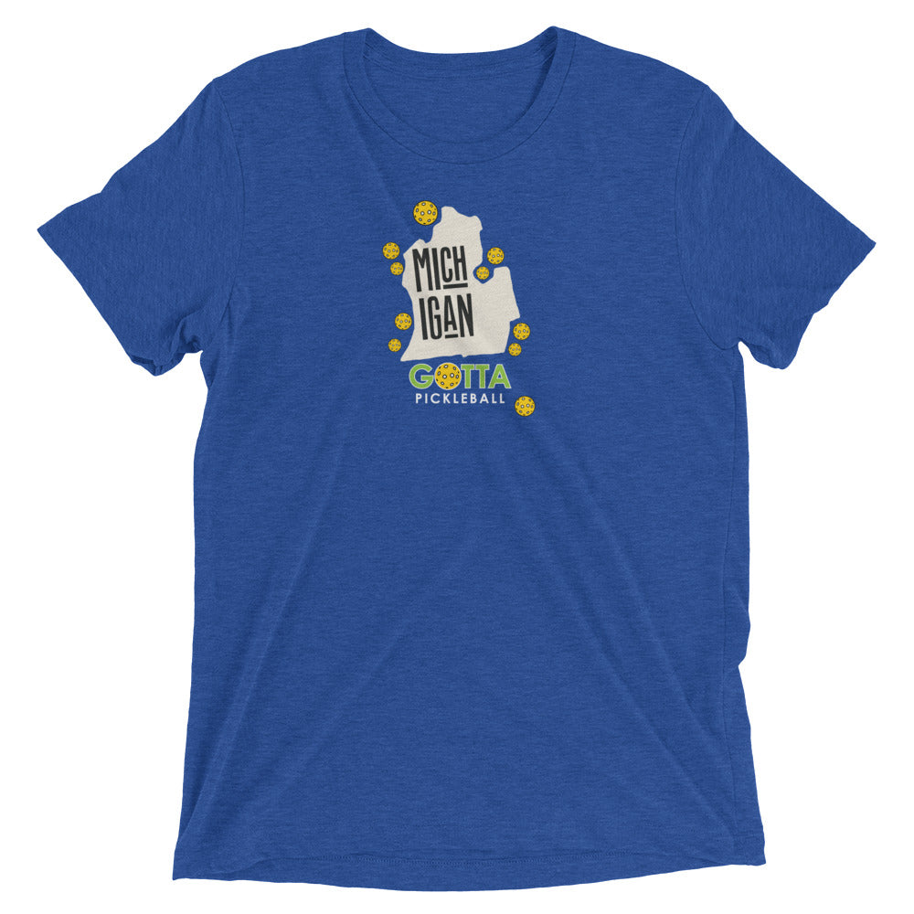 T-shirt TRI-BLEND: MICHIGAN GOTTA PICKLEBALL (more colors)