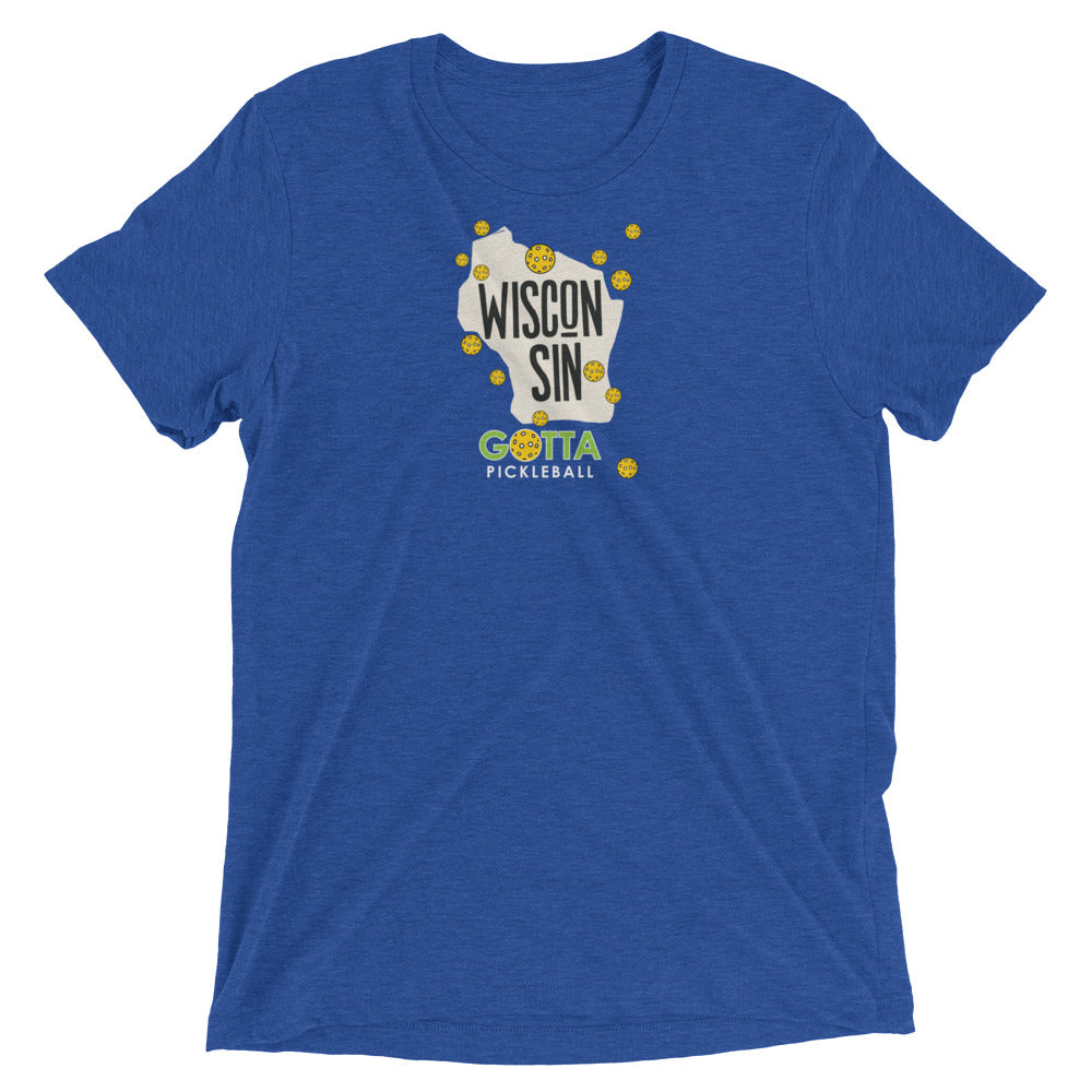 T-shirt TRI-BLEND: WISCONSIN GOTTA PICKLEBALL (more colors)