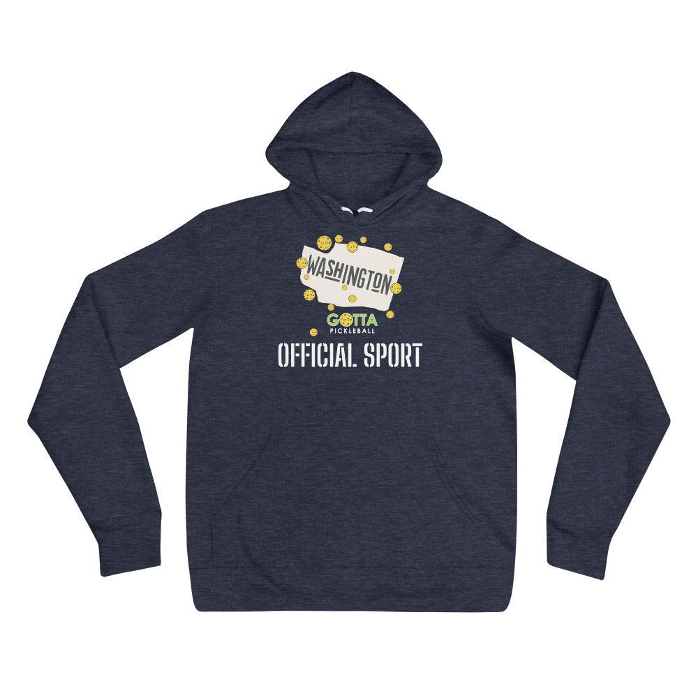 pickleball hoodie sweatshirt Washington state the official state of pickleball gotta pickleball navy