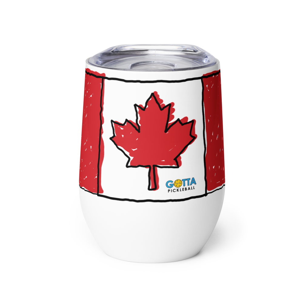 Wine tumbler: Canada Maple Leaf
