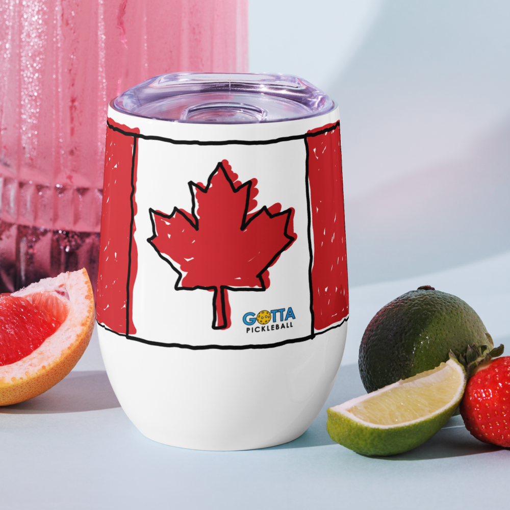 Wine tumbler: Canada Maple Leaf