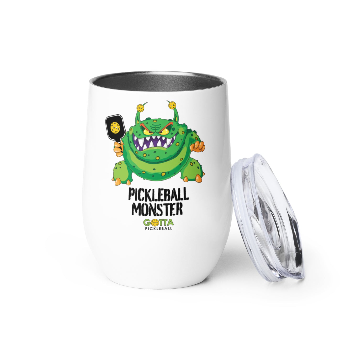 Wine tumbler: Pickleball Monster