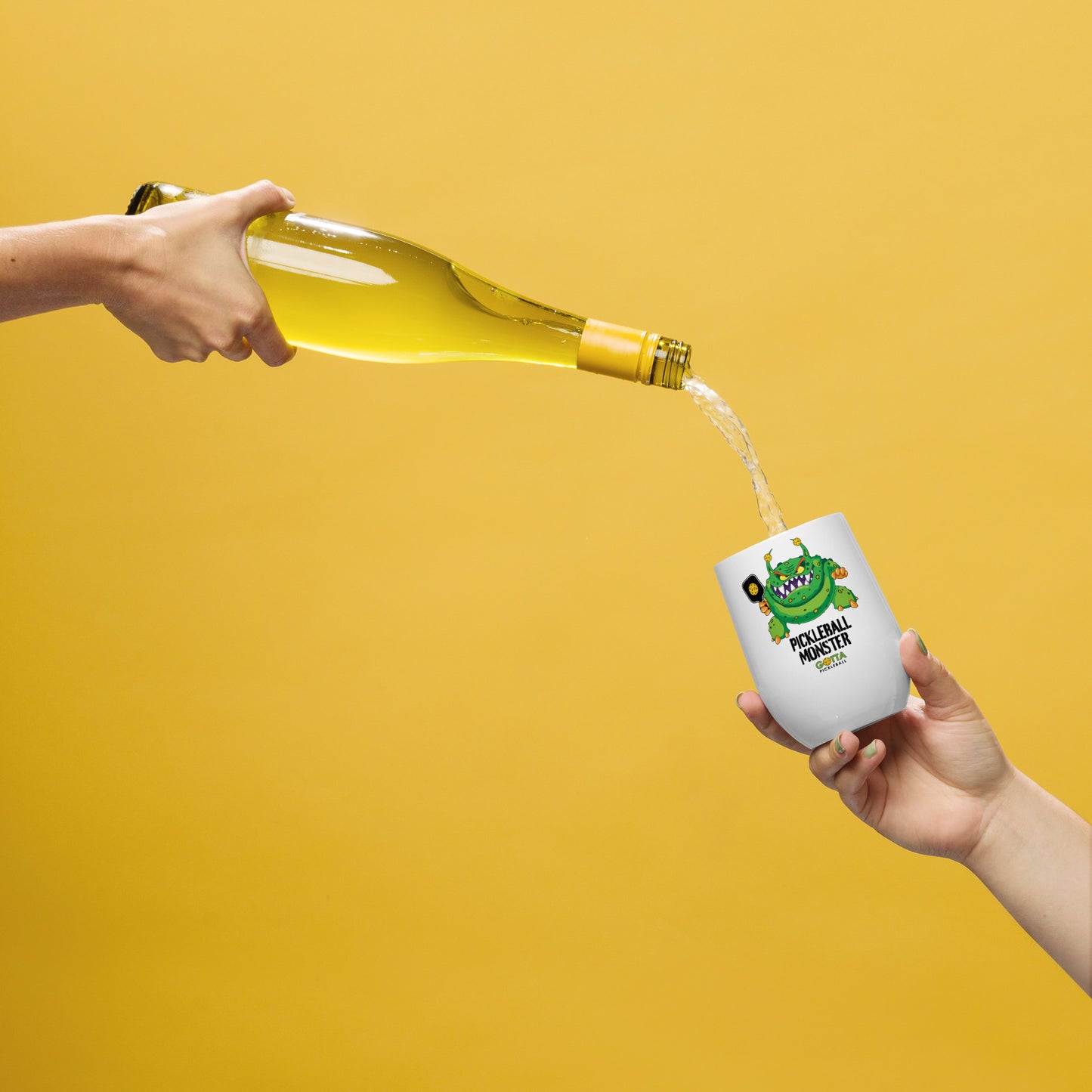 Wine tumbler: Pickleball Monster