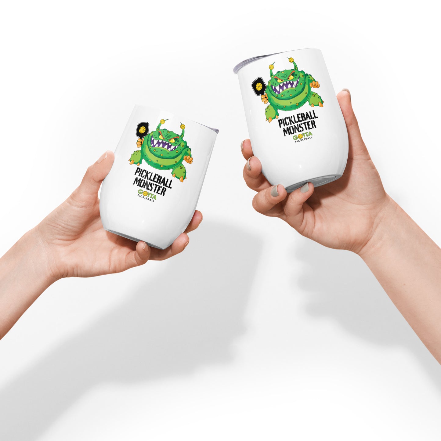 Wine tumbler: Pickleball Monster