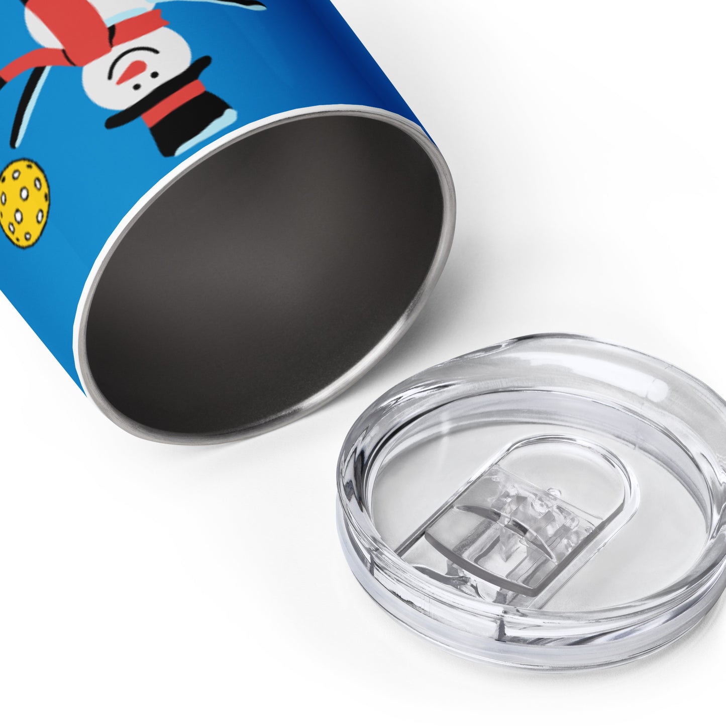 Wine tumbler: Pickleball Snowman