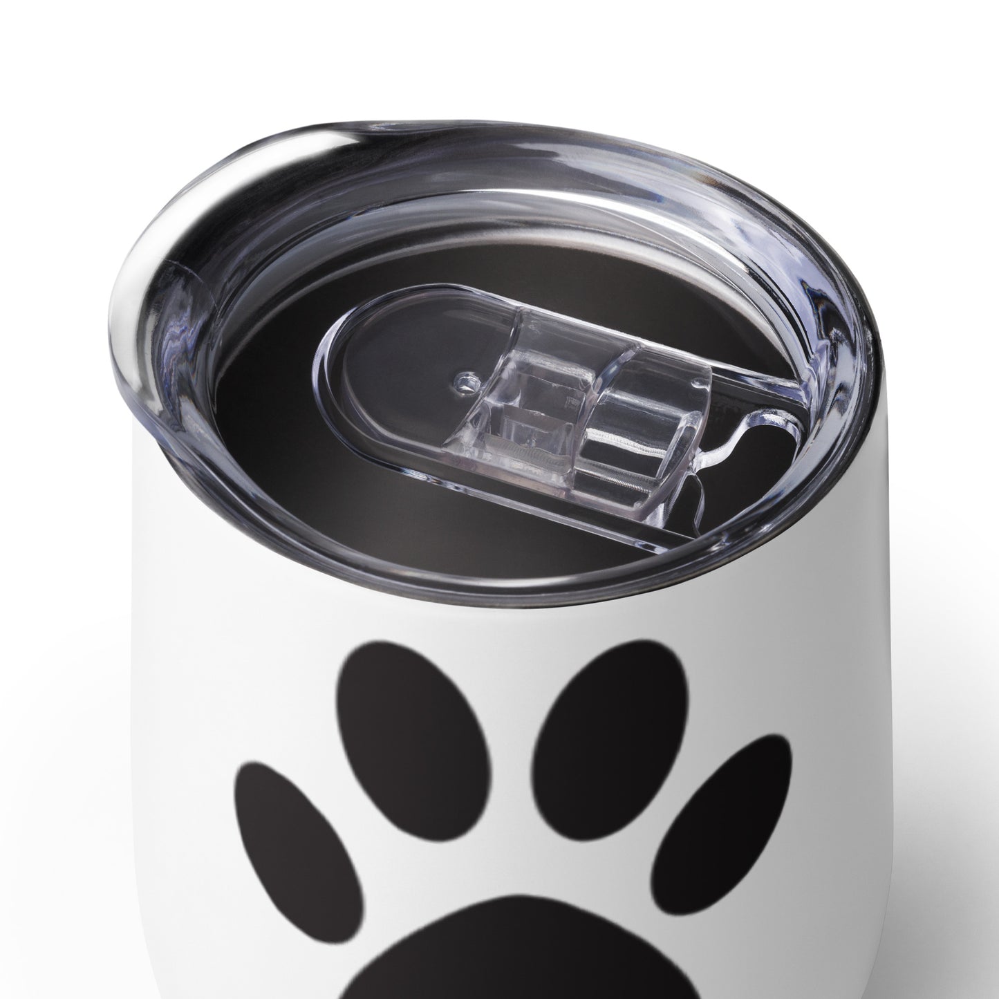 Wine tumbler: Paw Print and Pickleball