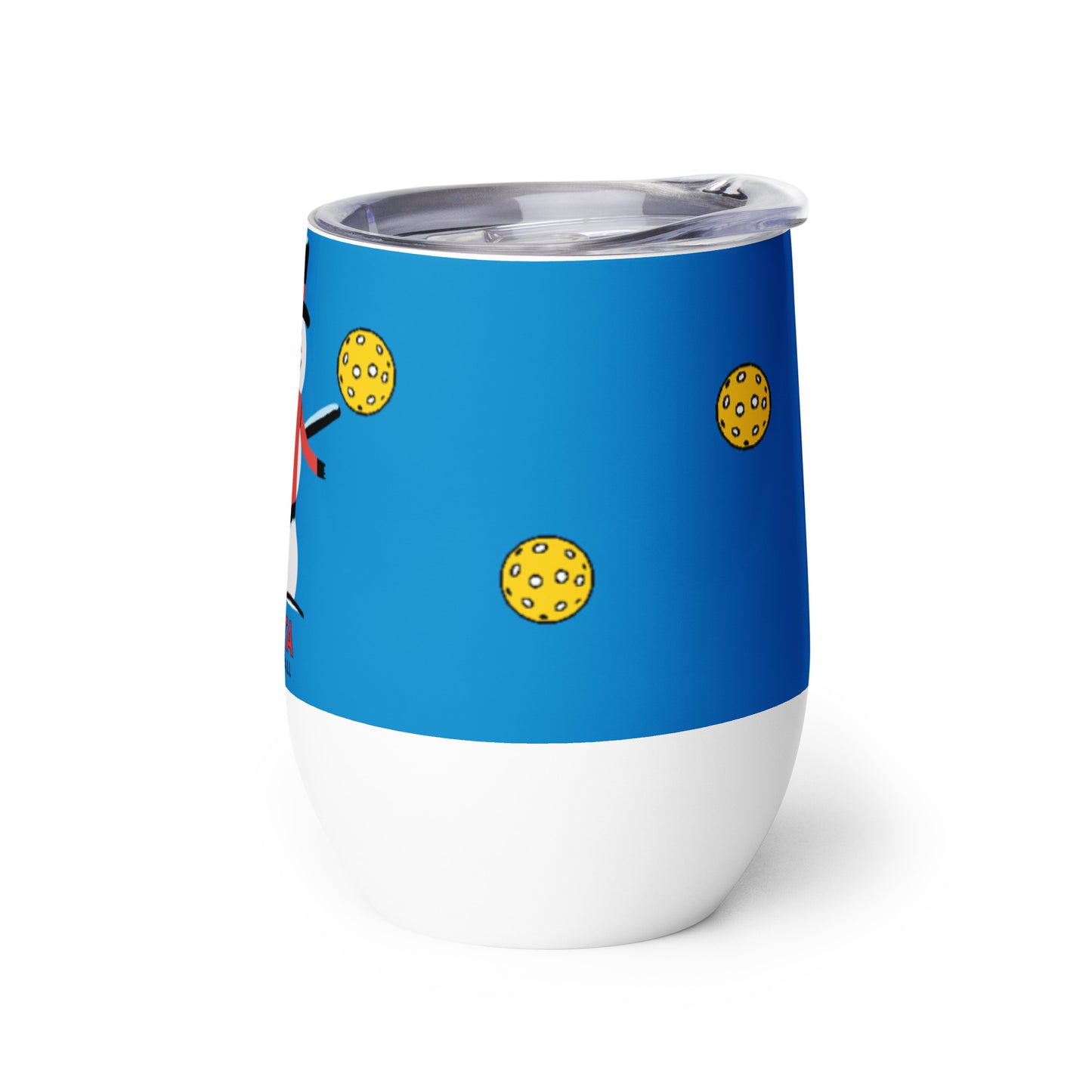 Wine tumbler: Pickleball Snowman