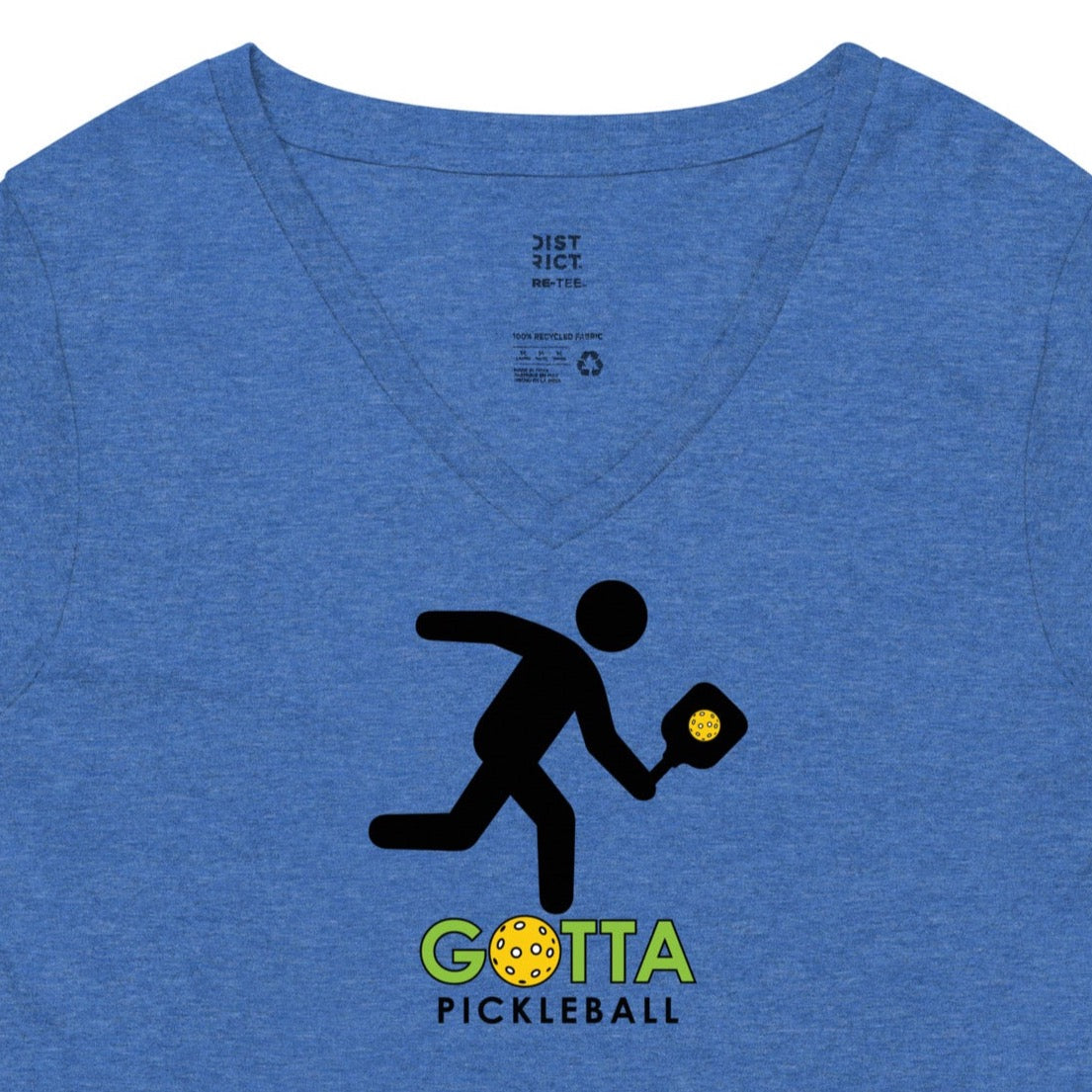 gotta pickleball ozzie mascot pickleball player with paddle v-neck t-shirt