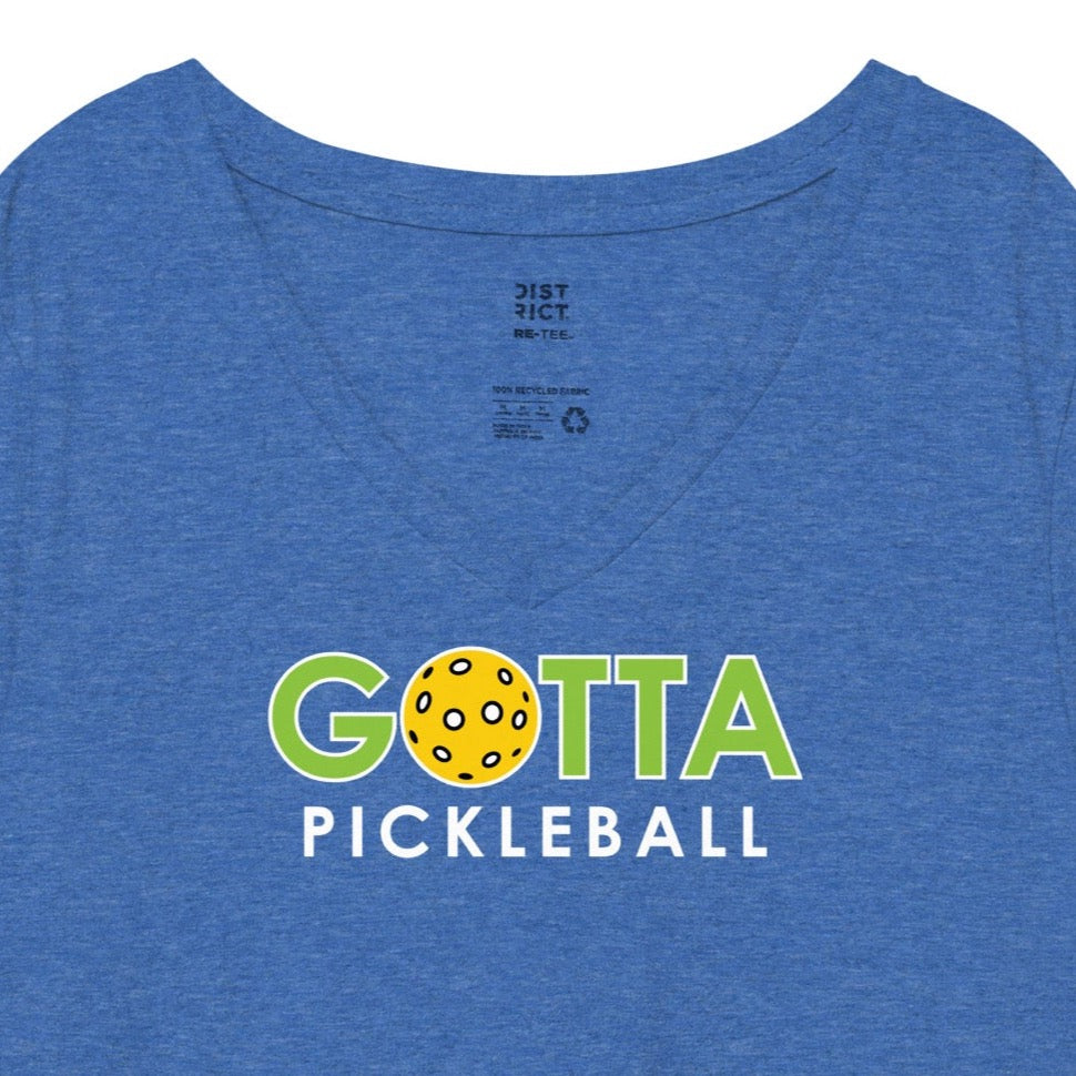 Women's V-Neck: Gotta Pickleball Green Logo (more colors)