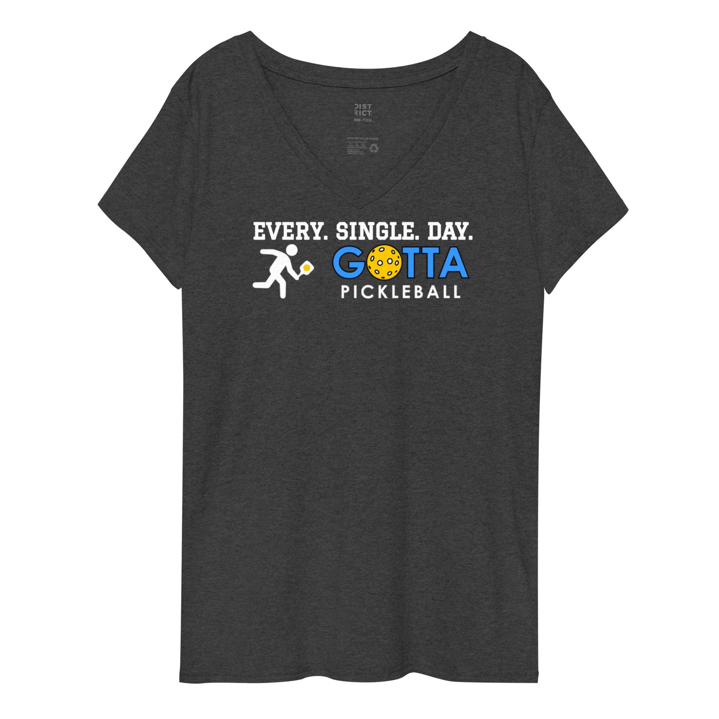 gotta pickleball every single day v-neck t-shirt mascot ozzie with paddle