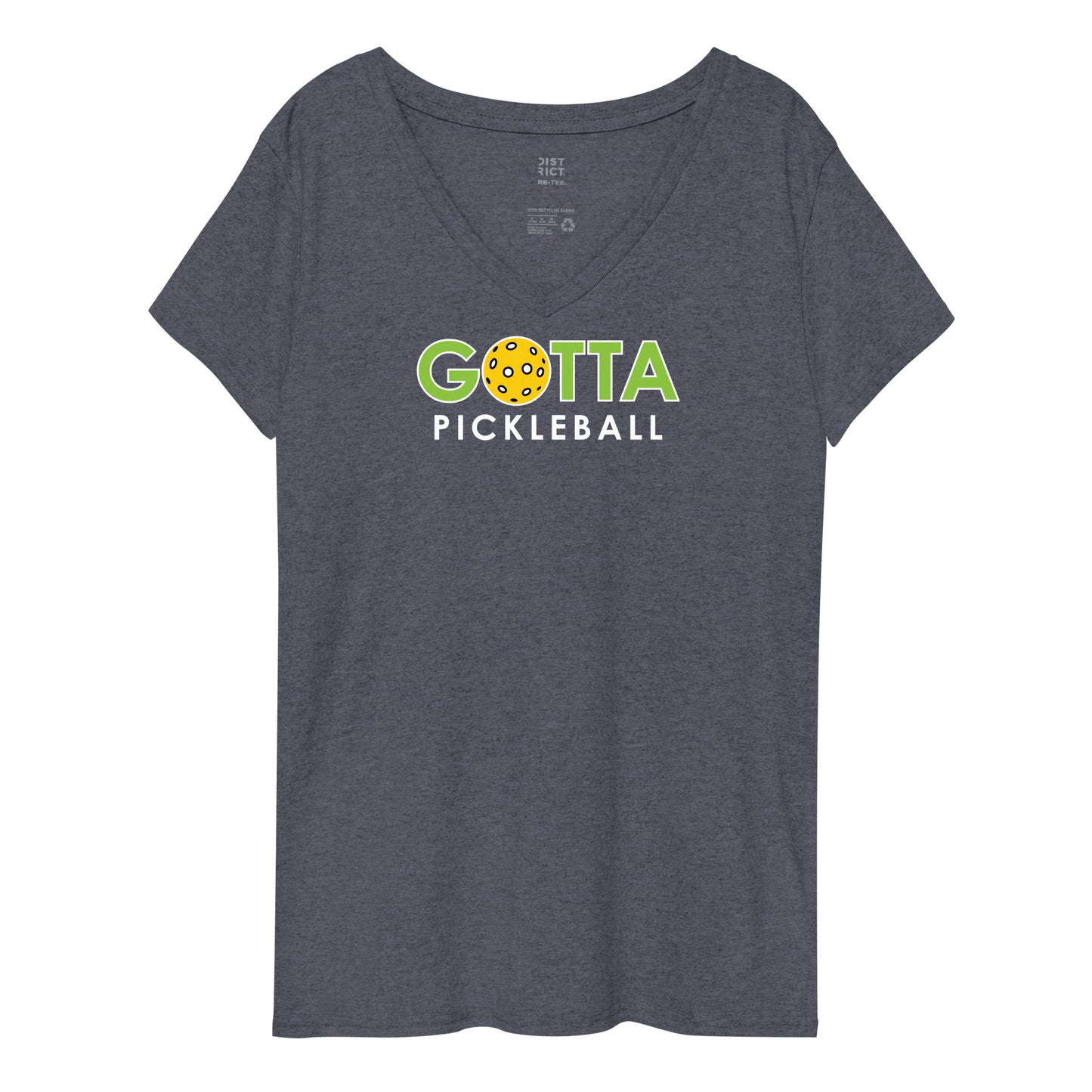 gotta pickleball v-neck t-shirt blue