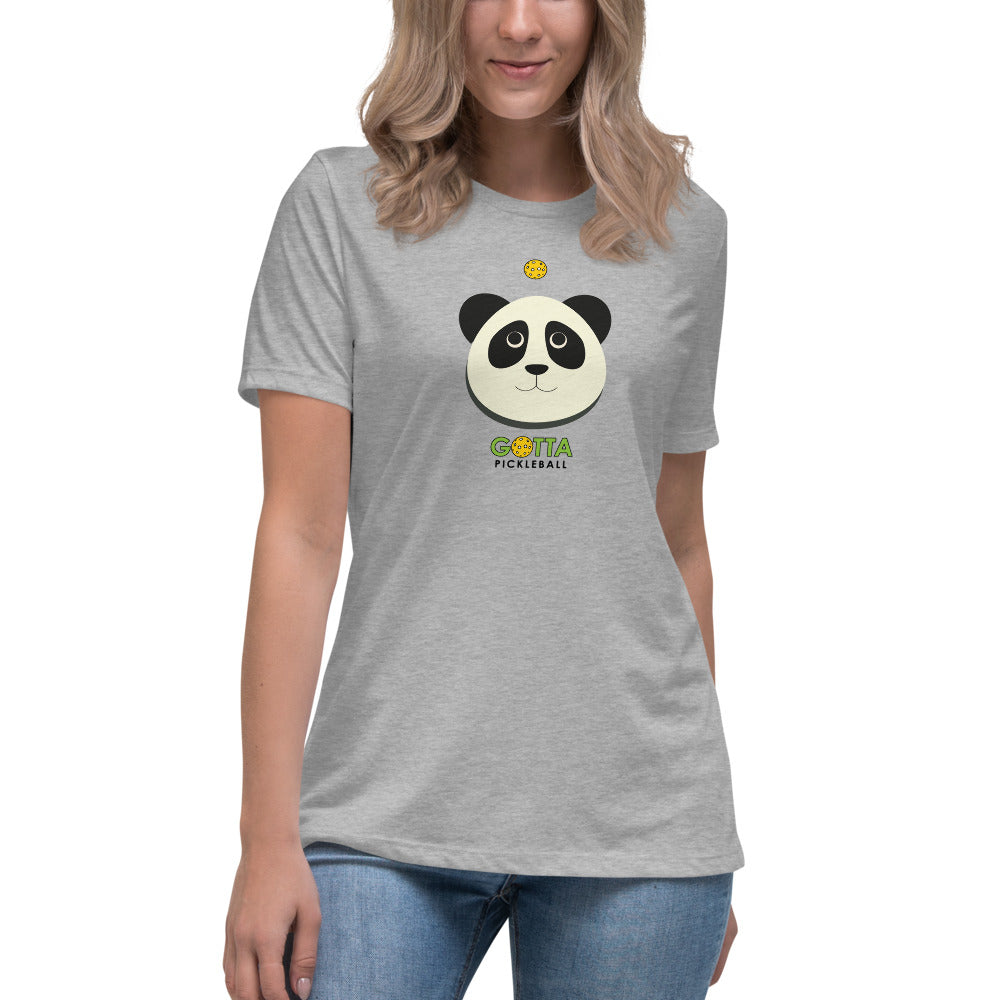 Women's T-Shirt RELAXED FIT: PICKLEBALL PANDA (more colors)