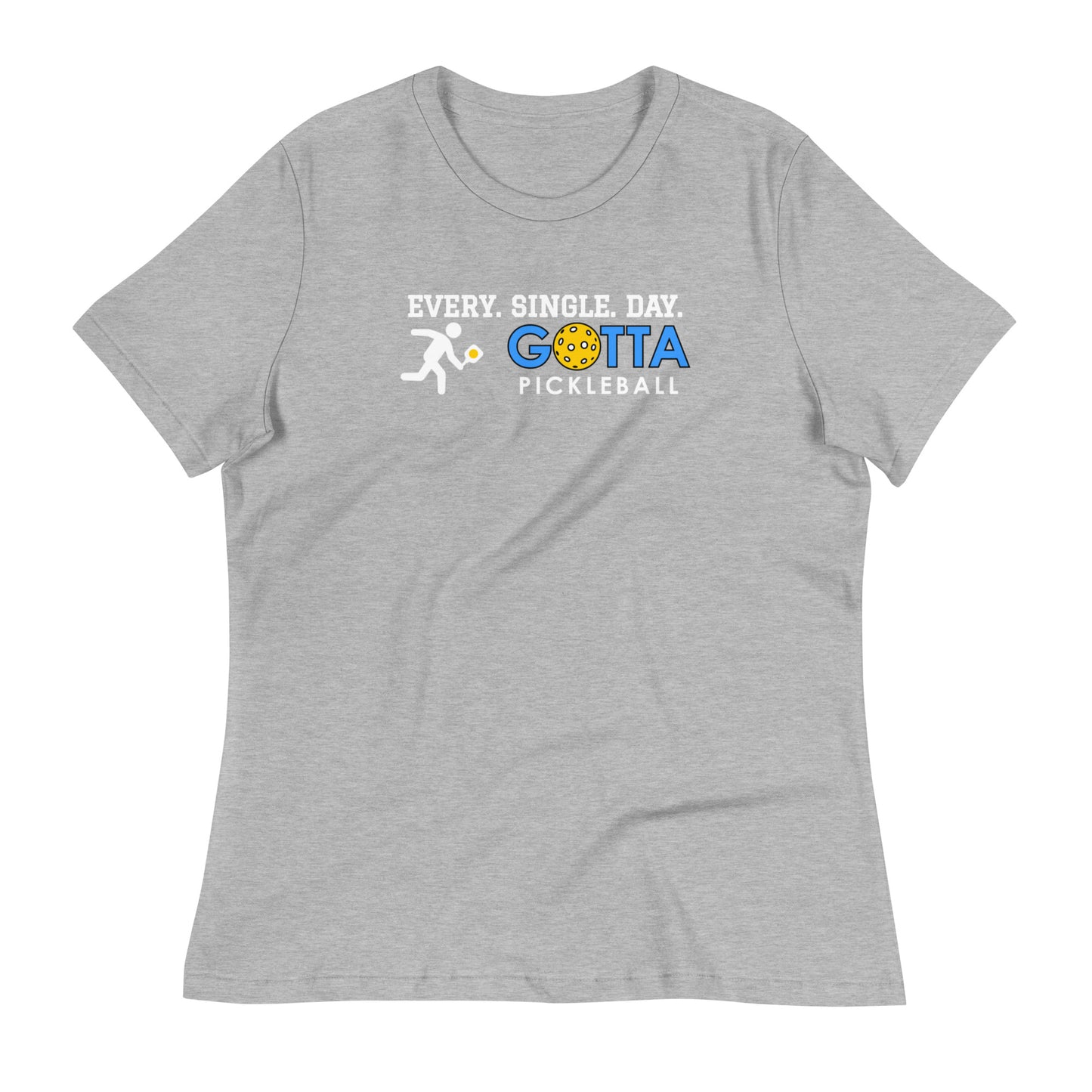 Women's T-Shirt V-Neck: Every Single Day Pickleball Player Ozzie Mascot Gotta Pickleball (more colors)