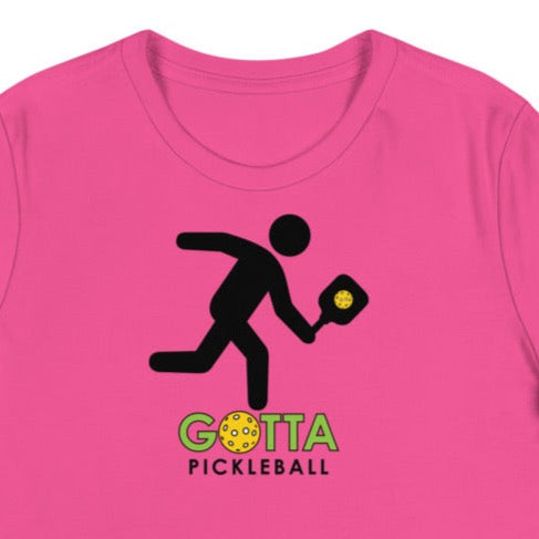 Women's T-Shirt Relaxed: Gotta Pickleball Player Mascot Ozzie Green Logo (More Colors)