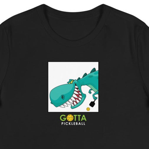 Women's T-Shirt Relaxed: Pickleball Dinosaur (more colors)