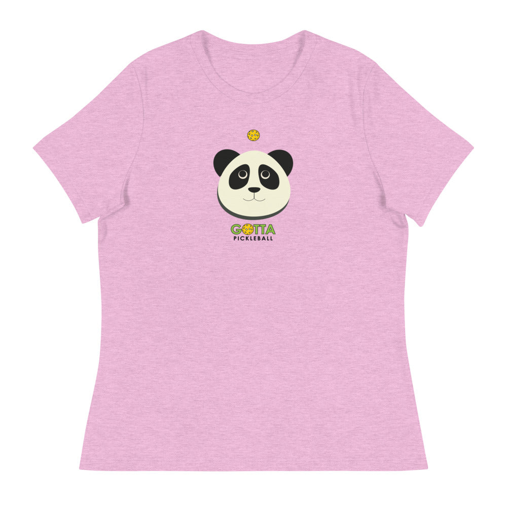 Women's T-Shirt RELAXED FIT: PICKLEBALL PANDA (more colors)