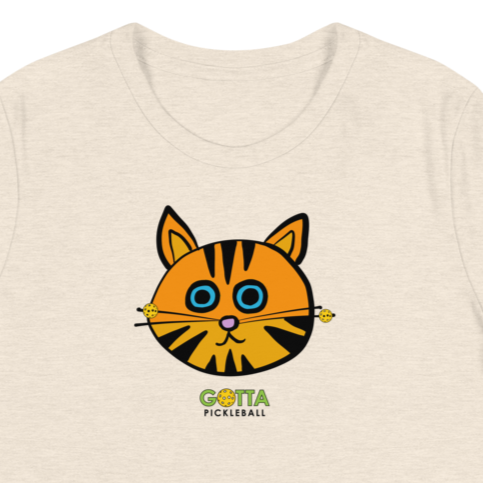 Women's T-Shirt Relaxed: Cat Orange Pickleball Whiskers (more colors)