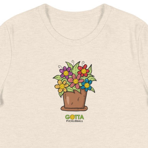 Women's T-Shirt Relaxed: Pickleball Flower Pot (more colors)