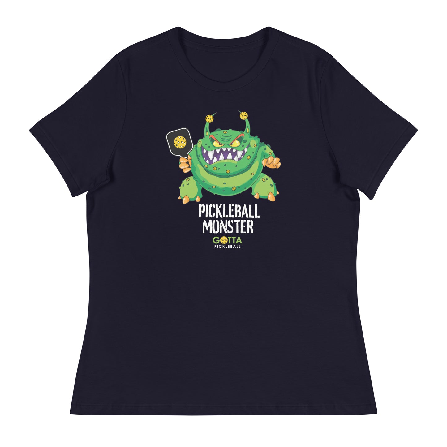 Women's T-Shirt Relaxed: Pickleball Green Monster (more colors)